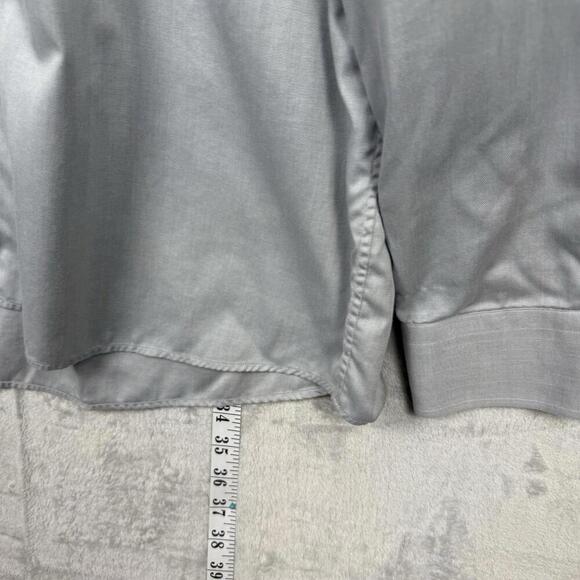 Eton Contemporary Fit Dress Shirt Gray Herringbone Cotton Men Size 18.5 47 ‘Read - Picture 10 of 12